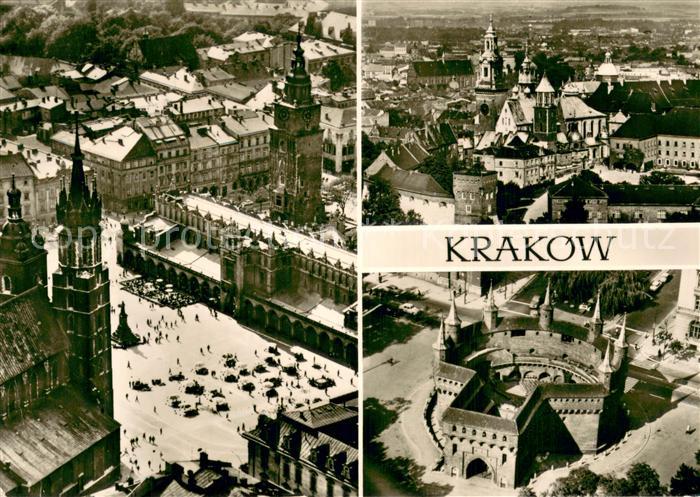 Krakow Krakau Rynek Glowny Wawel Barbakan