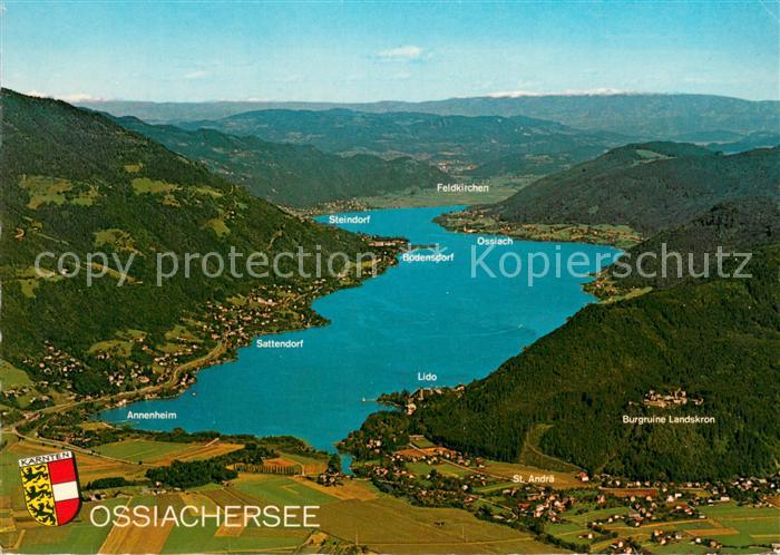 Ossiachersee und Umgebung Fliegeraufnahme