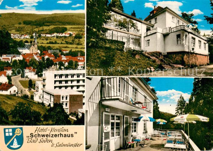 Bad Soden-Salmuenster Hotel Pension Schweizerhaus Terrasse Panorama