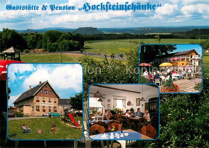 Rathewalde Gaststaette Pension Hochsteinschaenke Spielplatz Gaststube Terrasse