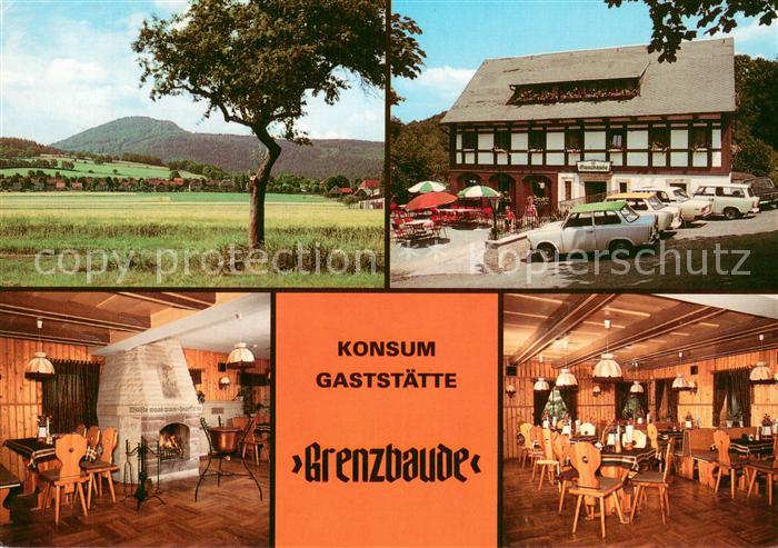 Waltersdorf Zittau Konsum Gaststaette Grenzbaude Panorama Lausche Gastraeume