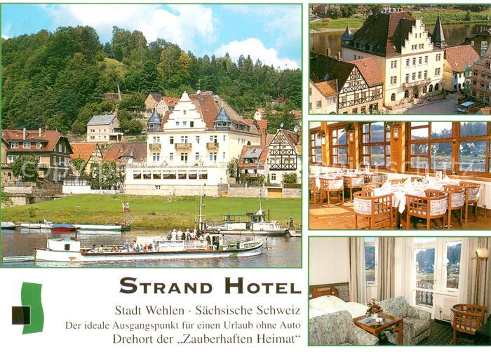 Wehlen Sachsen Strand Hotel Gaststube Gaestezimmer Elbepartie Faehre