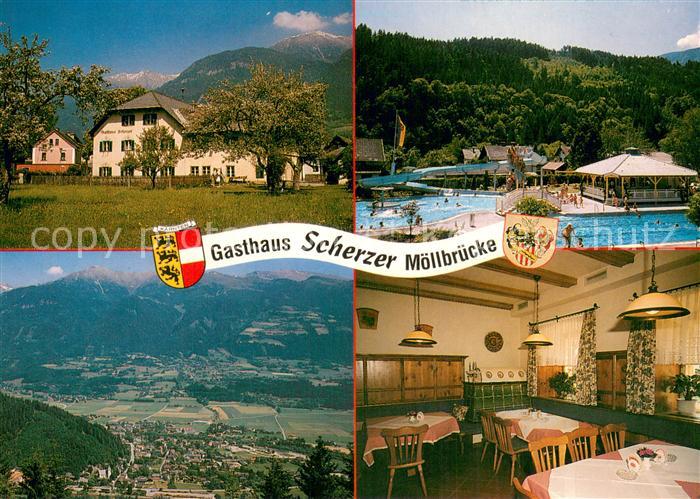 Moellbruecke Gasthaus Scherzer Gaststube Schwimmbad