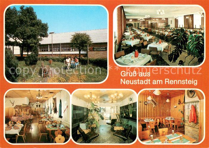 Neustadt Rennsteig FDGB Erholungsheim Am Kammweg Speisesaal Gaststaette Zum Gold