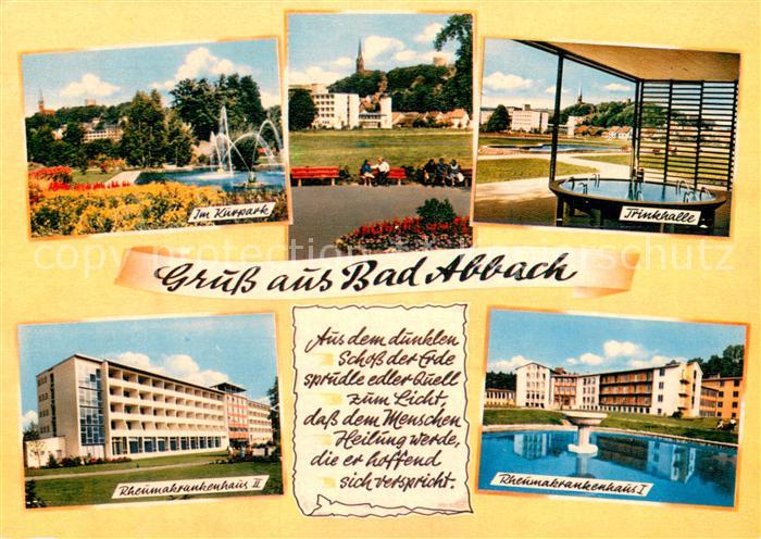 Bad Abbach Kurpark Rheumakrankenhaus I und II Trinkhalle