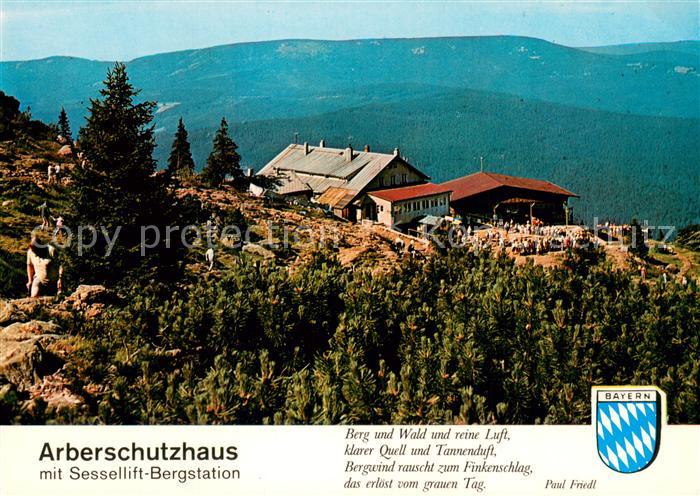 Grosser Arber 1456m Arberschutzhaus mit Sessellift Bergstation