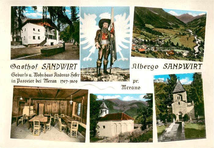 Passeier Gasthof Sandwirt Wohnhaus Andreas Hofer Panorama Kirche