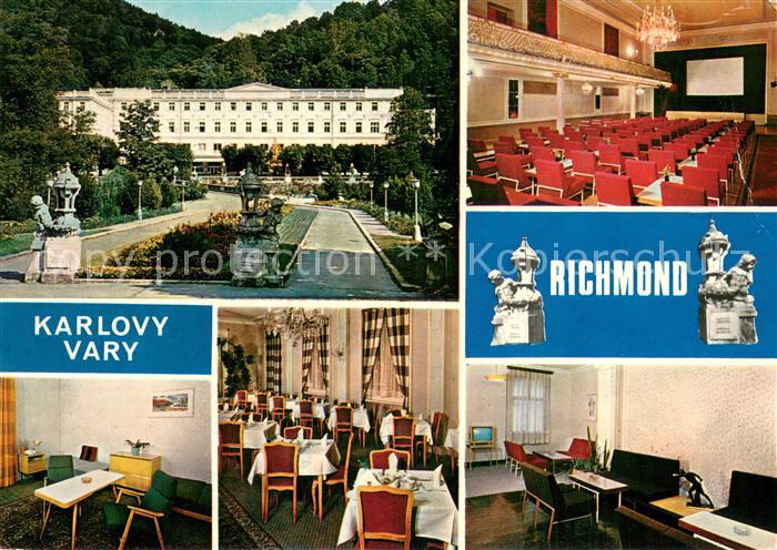Karlovy Vary Karlsbad Lazenske sanatorium Richmond Park Speisesaal Zimmer