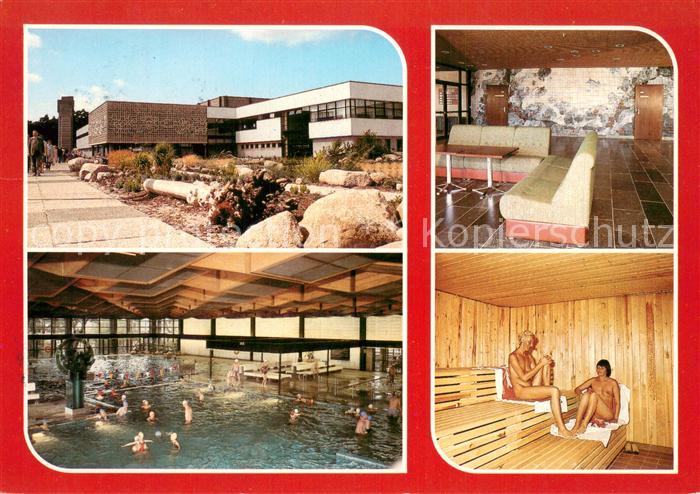 Zinnowitz Ostseebad Feriendienst der IG Wismut Meerwasserhallenbad Eingangshalle