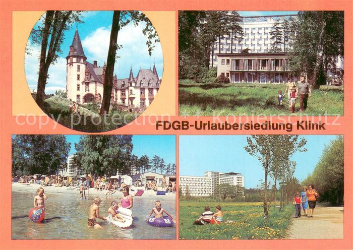 Klink Waren FDGB Urlaubersiedlung Klink Erholungsheime Schloss Klink und herbert