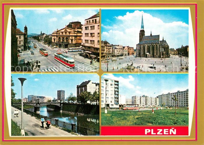 Plzen Pilsen Trida 1 maje Namesti republiky Nabrez Radbuzy Sidliste Bory