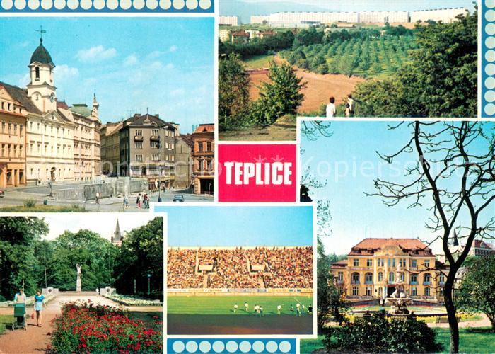 Teplice Teplitz-Schoenau CZ Marxovo namesti Sidliste Sanov Pamatnik osvobozeni S
