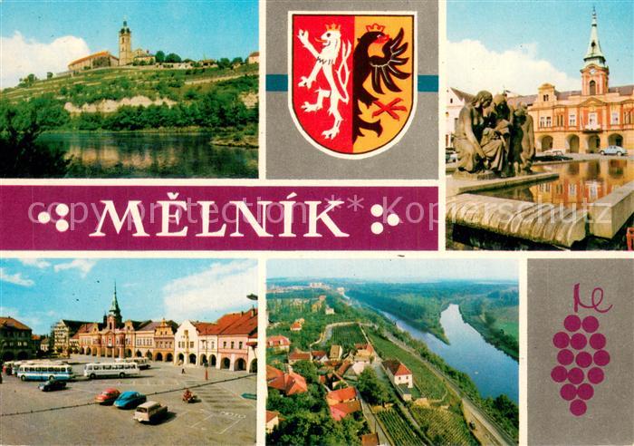 Melnik Czechia Schloss Rathausplatz Fliegeraufnahme Schlossteich