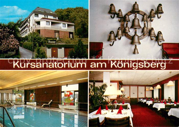 Bad Pyrmont kursanatorium am Koenigsberg Glockenspiel Hallenbad Gastraum