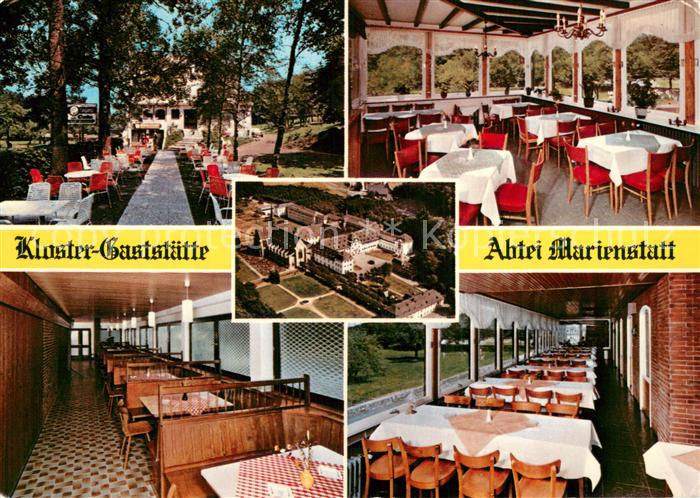 Abtei Marienstatt Kloster Gaststaette Cafe Restaurant Gastraeume Freiterrasse