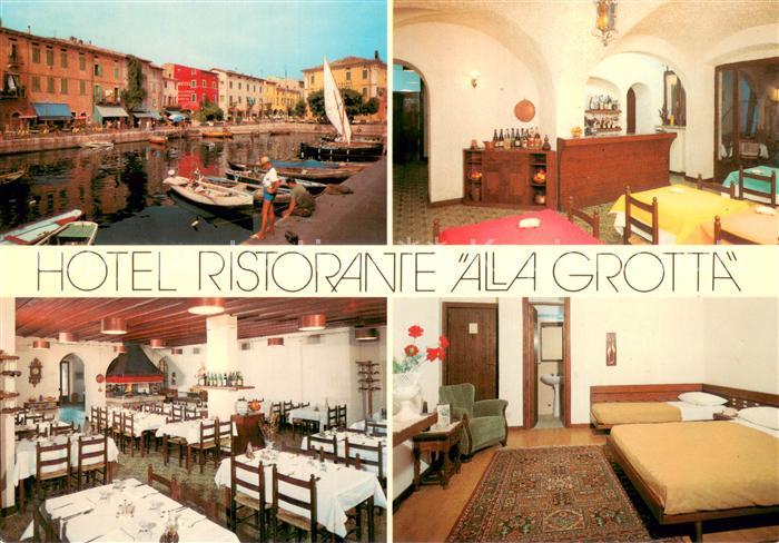 Lazise Lago di Garda Hotel Ristorante Alla Grotta Fremdenzimmer Hafen Fischerboo