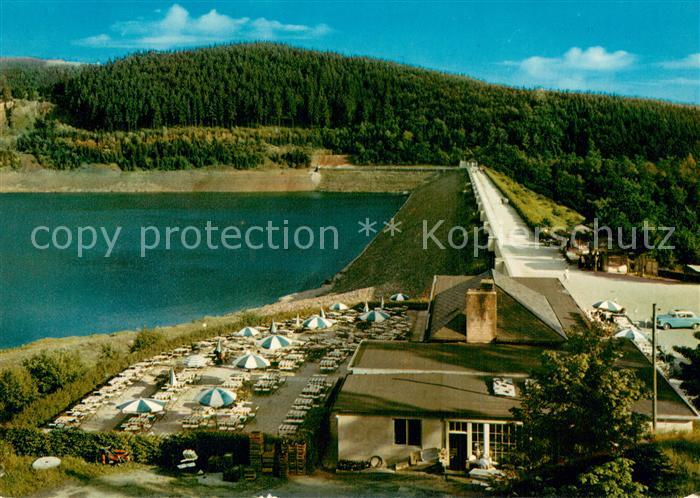 Osterode Harz Soesetalsperre Gaststaette Restaurant Terrasse