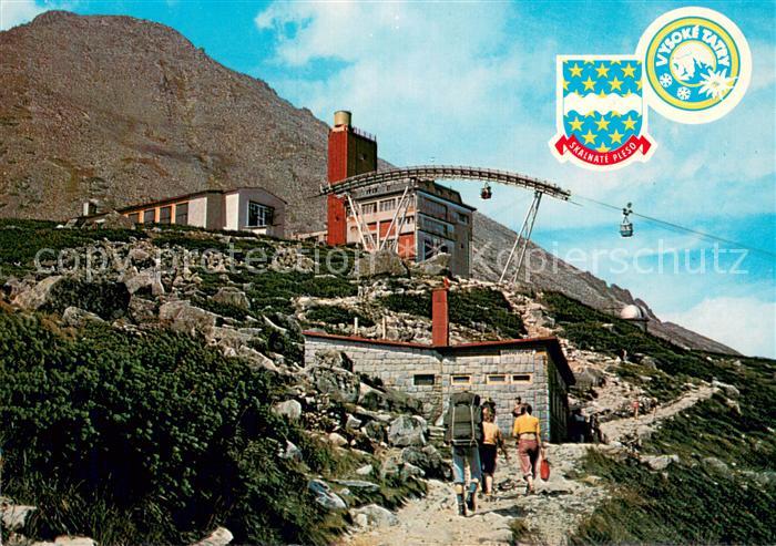 Vysoke Tatry Skalnata dolina Hotel Encian a stanice visutych lanoviek Skalnata c