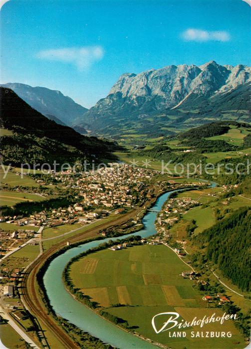Bischofshofen Fliegeraufnahme mit Tennengebirge