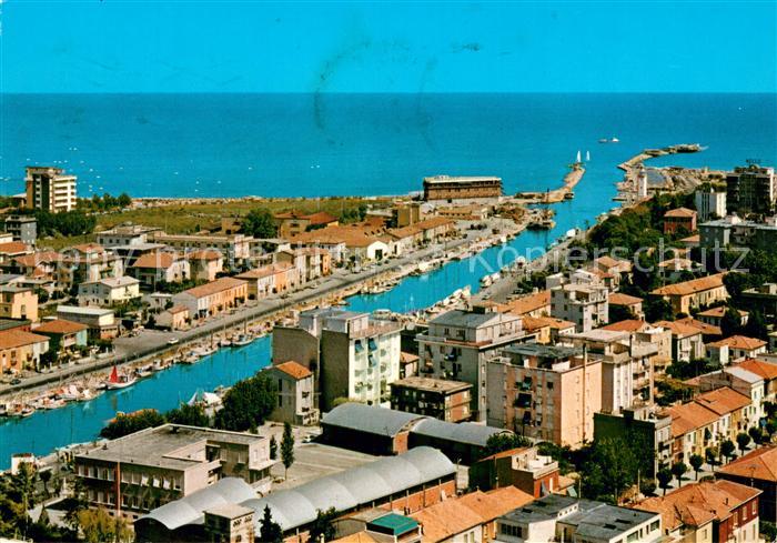 Rimini IT Porto Canale from the airplane