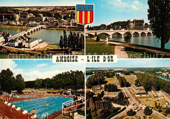 Amboise 37 Ile d’Or La piscine Vue aerienne