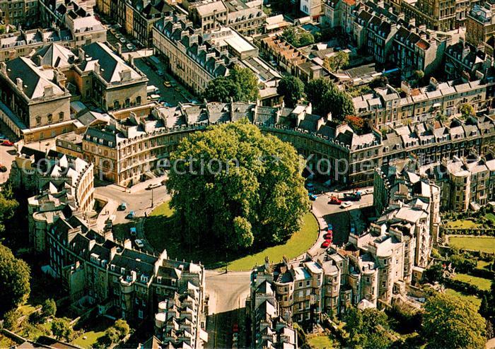 Bath  UK Aerial view of the Circus