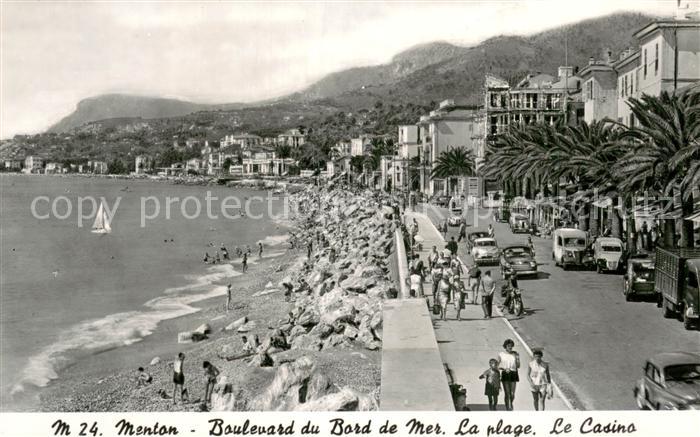 Menton 06 Boulevard du Bord de Mer La plage Le Casino
