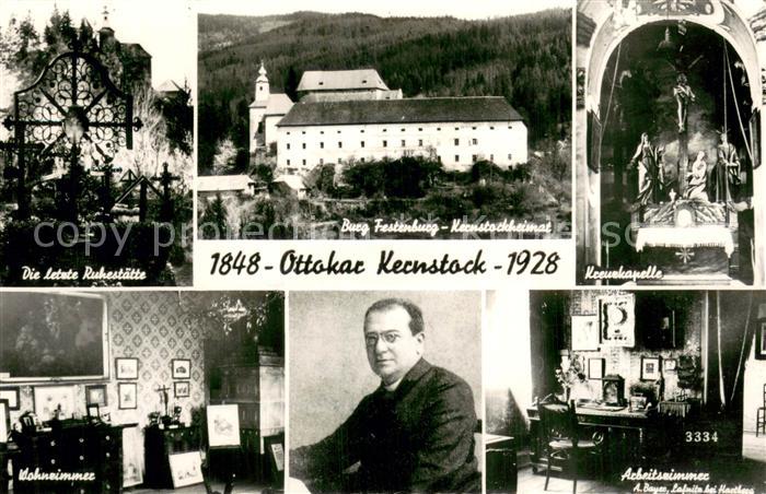 Festenburg Oesterreich Burg Festenburg Kernstock Portrait Letzte Ruhestaette Woh