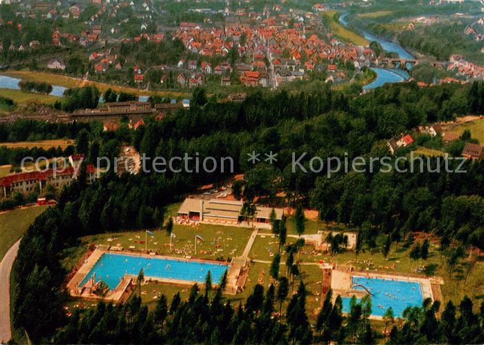 Melsungen Fulda Waldschwimmbad Fliegeraufnahme