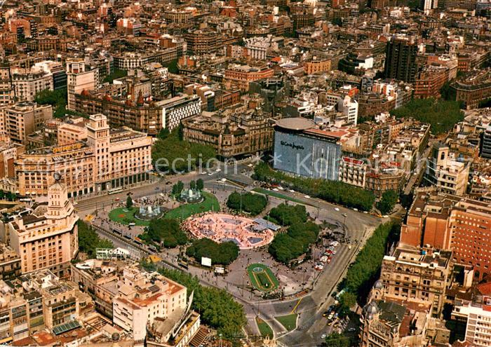 Barcelona Cataluna Plaza de Cataluna Fliegeraufnahme