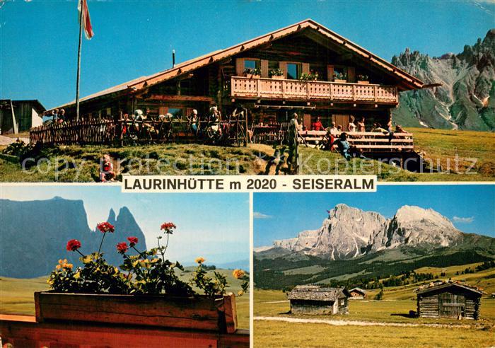 Seiseralm Alpe di Siusi Trentino IT Laurinhuette Panorama