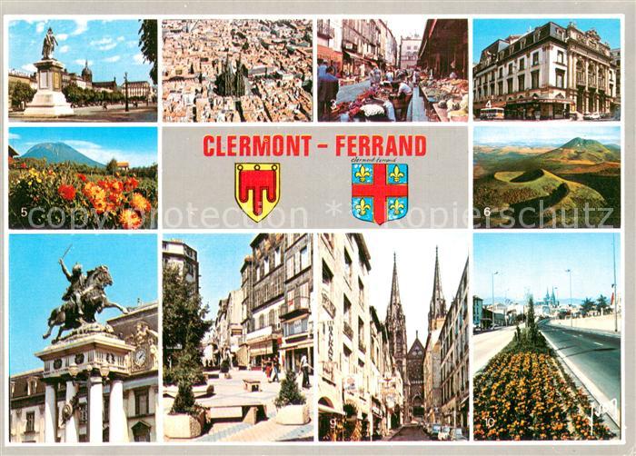 Clermont 63-Ferrand Place de Jaude La Cathedrale Marche St Pierre Le Theatre Le