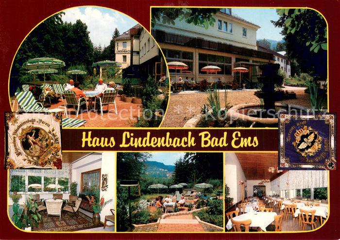 Bad Ems Bundesbahn Sozialwerk Haus Lindenbach Gastraeume Terrasse Park