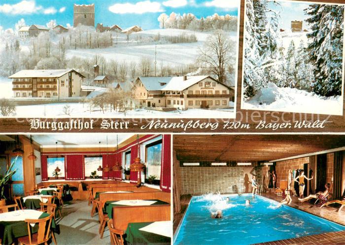 Neunussberg Burggasthof Sterr mit Gaestehaus Burgfried Gaststube Hallenbad