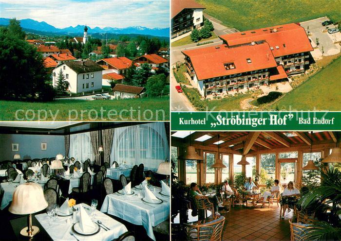 Bad Endorf Kurhotel Stroebinger Hof Gastraeume Fliegeraufnahme