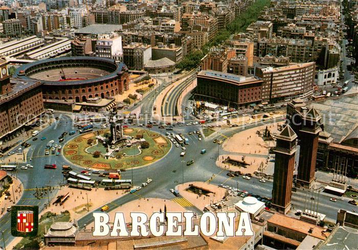 Barcelona Cataluna Plaza de Espana Vista aerea