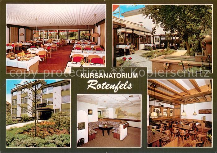 Bad Muenster Stein Ebernburg Kursanatorium Rotenfels Speisesaal Kaminzimmer Gast