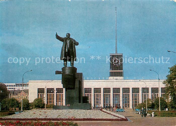 Leningrad St Petersburg Denkmal Lenin Bei Finlanischer Bahnhof