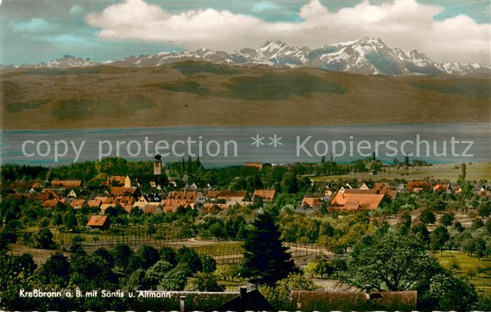 Kressbronn Bodensee Saentis und Altmann Fliegeraufnahme