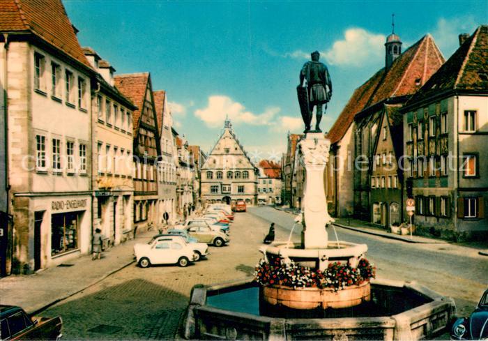 Weissenburg  Bayern Ludwigsbrunnen mit Luitpoldstrasse