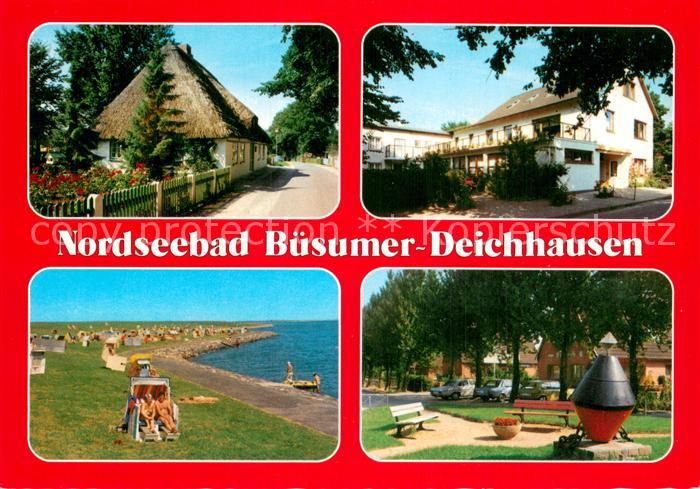 Deichhausen Buesum Nordseebad Strand Park Friesenhaeuser