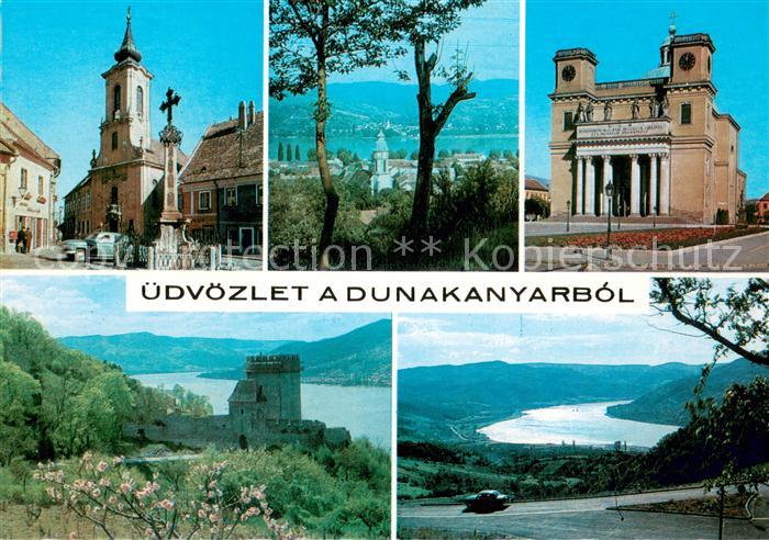 Dunakanyar HU Donauknie Kirche Schloss Panorama