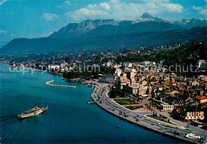 Evian-les-Bains 74 Vue generale aerienne Les Memises et la