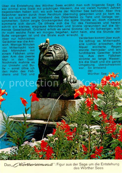 Woerthersee Das Woertherseemandl Figur aus der Sage um die Entstehung des Woerth