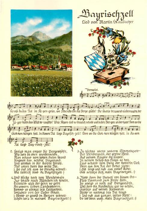 Bayrischzell Panorama mit Liedtext