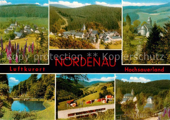 Nordenau Panorama Kirche Pension Haus in der Sonne Weiher