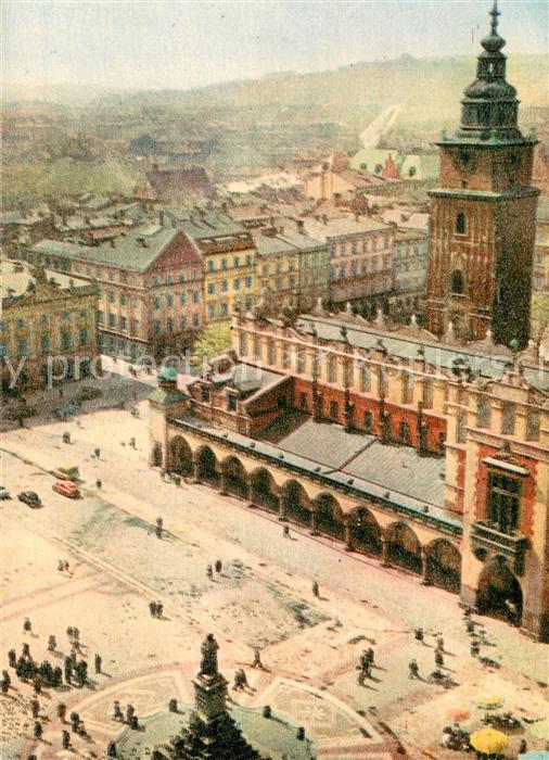 Krakow Krakau Fragment Rynku z Sukiennicami