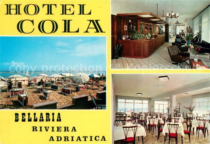 Bellaria IT Hotel Cola Strand Rezeption Gastraum