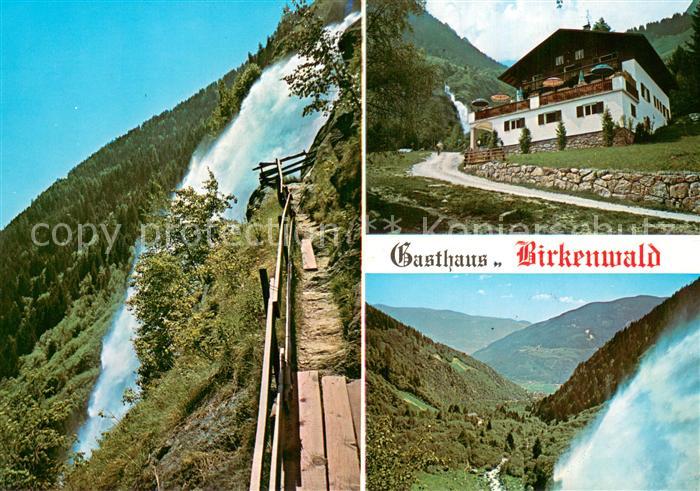 Partschins Parcines IT Gasthaus Birkenwald Wasserfall Panorama