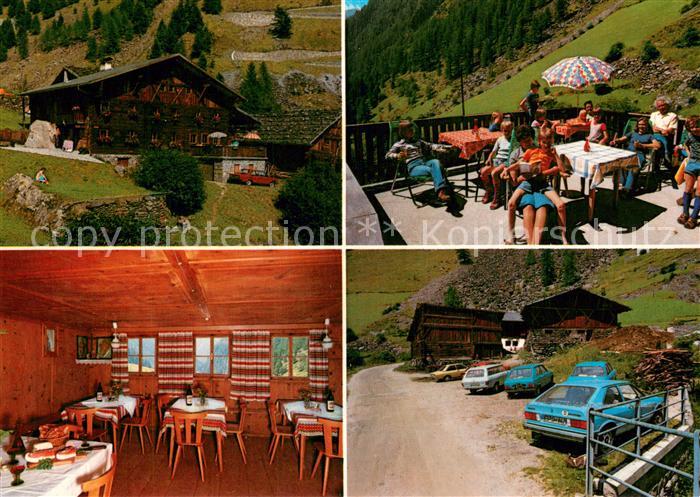 Schnalstal Trentino Nassreidhof im Pfossental Gaststube Terrasse